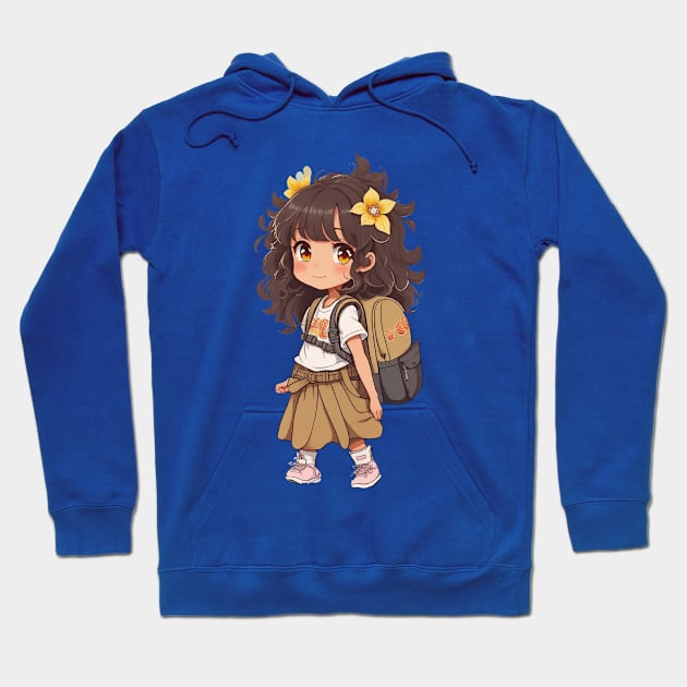 Back to school. Little Schoolgirl. Hoodie by CatCoconut-Art